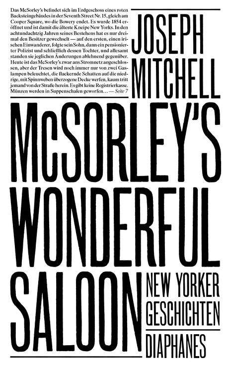 Joseph Mitchell: McSorley’s Wonderful Saloon