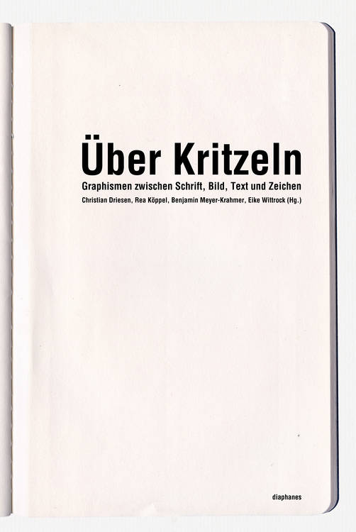 Rüdiger Campe: Kritzeleien im Sudelbuch